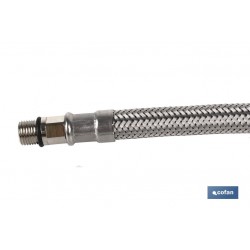 CONEXIÓN FLEXIBLE INOX M10x1 - H3/8 35 CM.