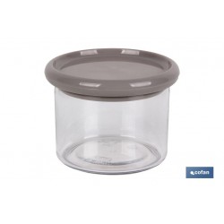 BOTE MULTIUSOS MODELO ALBAHACA COLOR PIEDRA 500ML 11X8cm venta unitaria