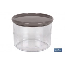BOTE MULTIUSOS MODELO ALBAHACA COLOR PIEDRA 500ML 11X8cm venta unitaria