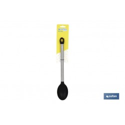 CUCHARA DE COCINA DE ACERO INOX. Y SILICONA MODELO NEIGE 34 CM
