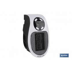 Calefactor cerámico de enchufe con mando a distancia, termostato y pantalla digital