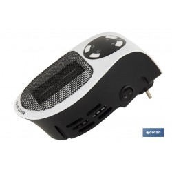 Calefactor cerámico de enchufe con mando a distancia, termostato y pantalla digital