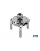 Llave de filtros autorregulable | Con tres patas | Para medidas de diámetro desde 65 mm hasta 110 mm