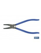 Alicates para arandelas con circlip interior curvo | Fabricados en acero de alta calidad | Medidas de los alicates: 225 mm