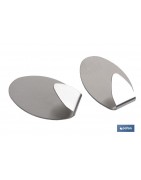 Colgador Auto-Adhesivo Oval Inox Grande