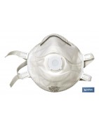 Mascarilla FFP3D | No Reutilizable | Con válvula de Exhalación | Eficiencia de Filtración superior al 94% | Pack de 5 Unidades