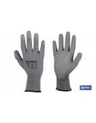 Guantes 100 % de poliéster | Impregnados para mayor seguridad | Flexibles | Protección y confort | Sin costuras