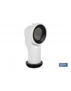 Manguito de Conexión | Manguito Acodado 90° para Inodoro | Incluye Goma Labiada Ø110 mm | Fabricado en Polipropileno