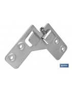 Colgador de escuadra doble | Fabricado en Acero Zincado | Medidas de 59 x 59 mm