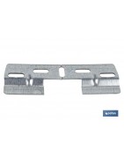 Placa Doble para Colgar y Fijar en Mobiliario | Medidas: 130 mm y Hueco: 42 mm