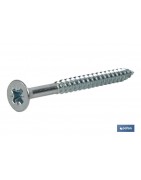 Tornillo rosca madera | Pozidrive DIN Zincado 7505A | Diferentes medidas