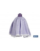Fregona de Suelo | 100 % Microfibra | Blanca y morada
