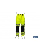 Pantalón de Alta Visibilidad | Tallas desde la S hasta la XXXL | Color Amarillo y Azul Marino