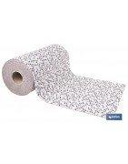 Rollo de alfombra vinílica para interior | Diseño de mosaicos gris, blanco y beige | Impermeable y de fácil limpieza